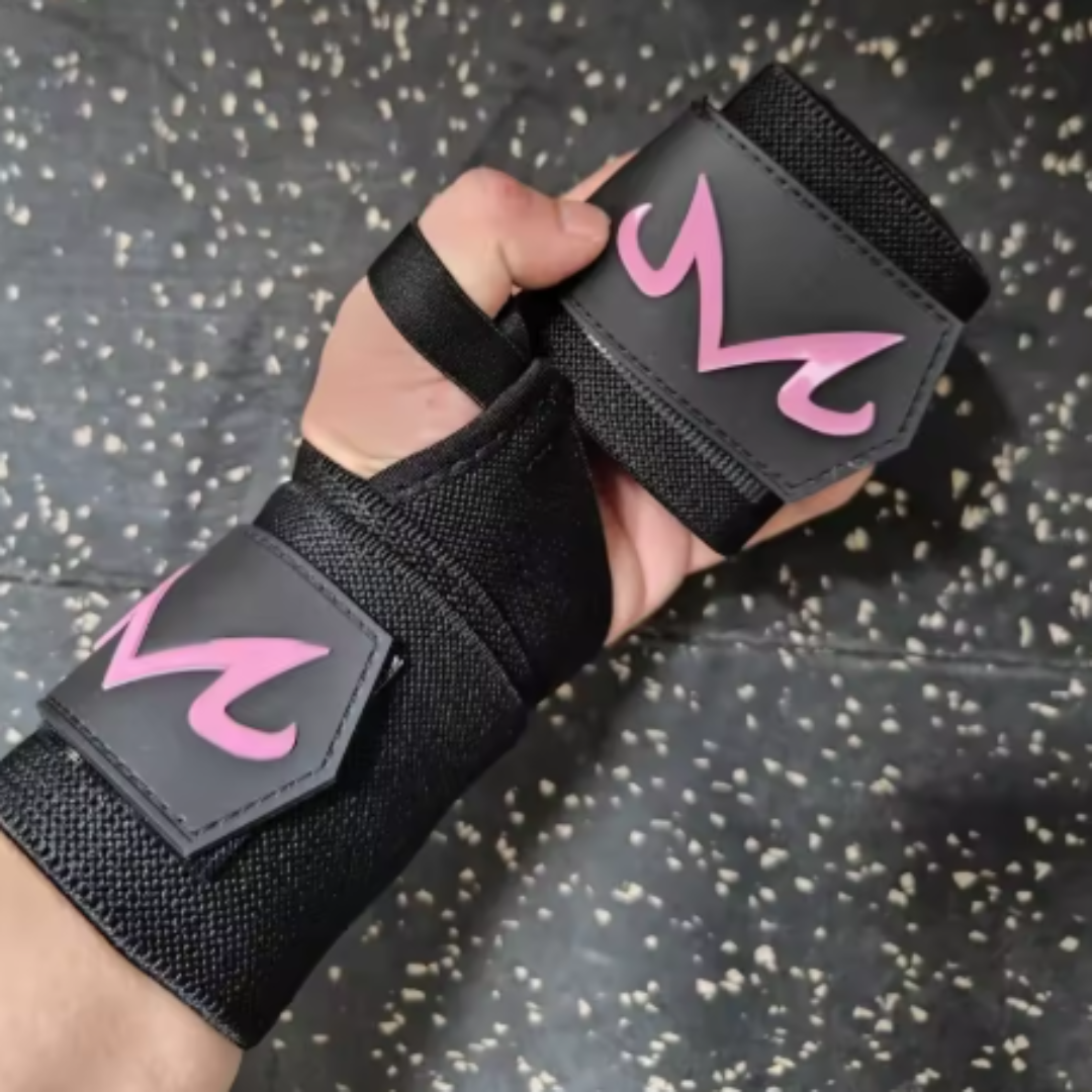 Muñequeras de Entrenamiento Estilo Anime con Velcro Ajustable y Soporte de Muñeca Reforzado para Gimnasio